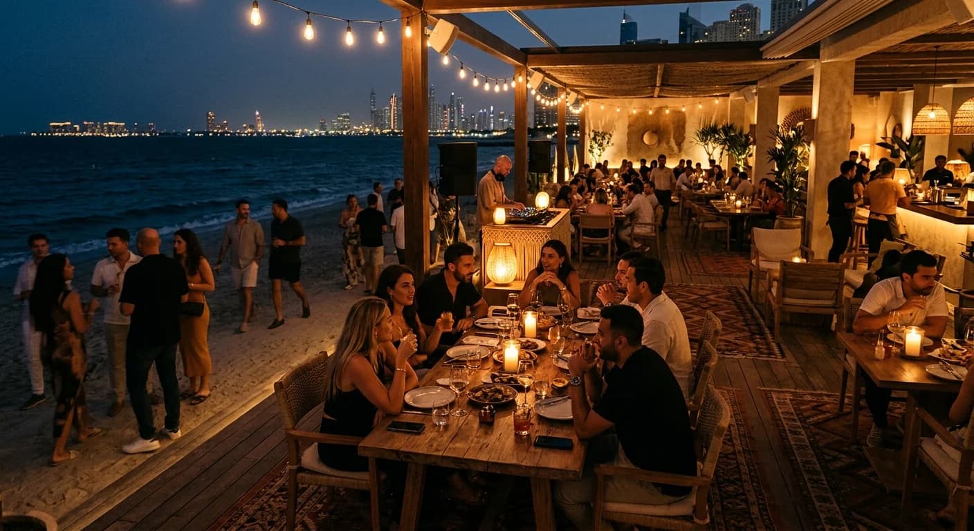 Surf Club Dubai: Beachfront dinner-to-night