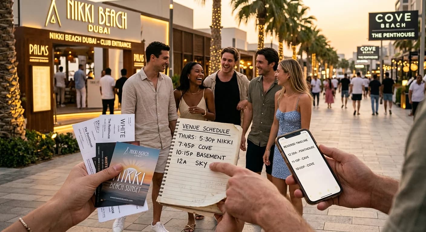 Dubai Nightlife Itinerary in Reverse: Start at the After-Glow and Build Back